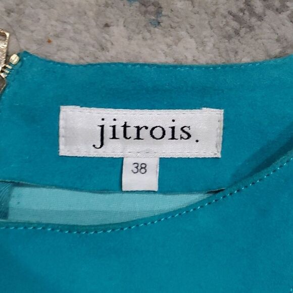 Jean Claude Jitrois Genuine Suede Dress in Teal Size XS - Picture 17 of 17